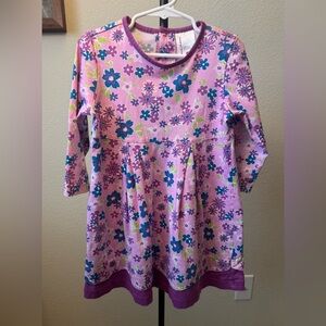 Hanna Andersson Purple Floral Long-Sleeve Dress